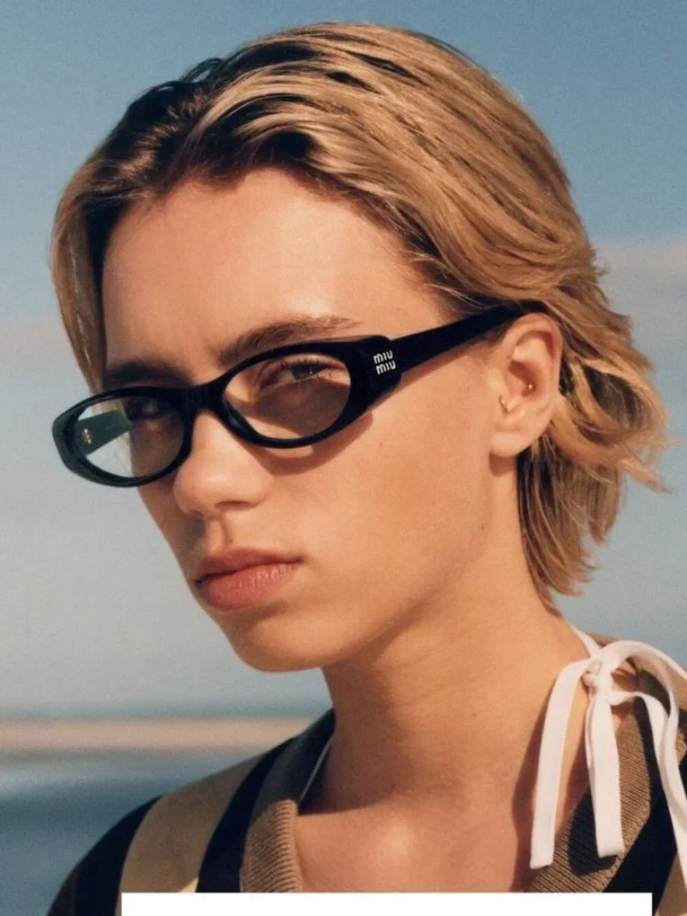 Miu Miu MU 03ZV 16K1O1 Oval Eyeglasses – Black 55mm